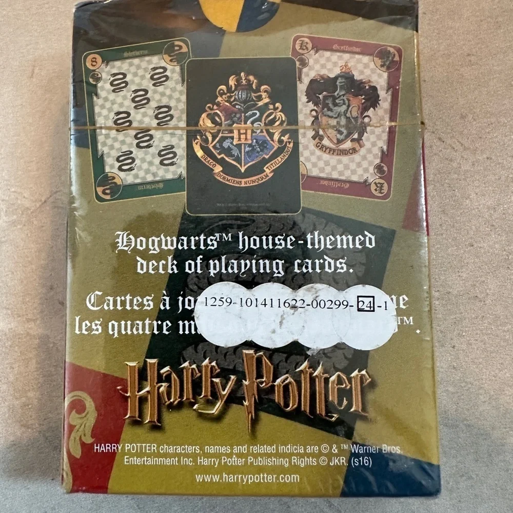Harry Potter Playing Cards~ Hogwarts House themed playing cards NEW Never Opened